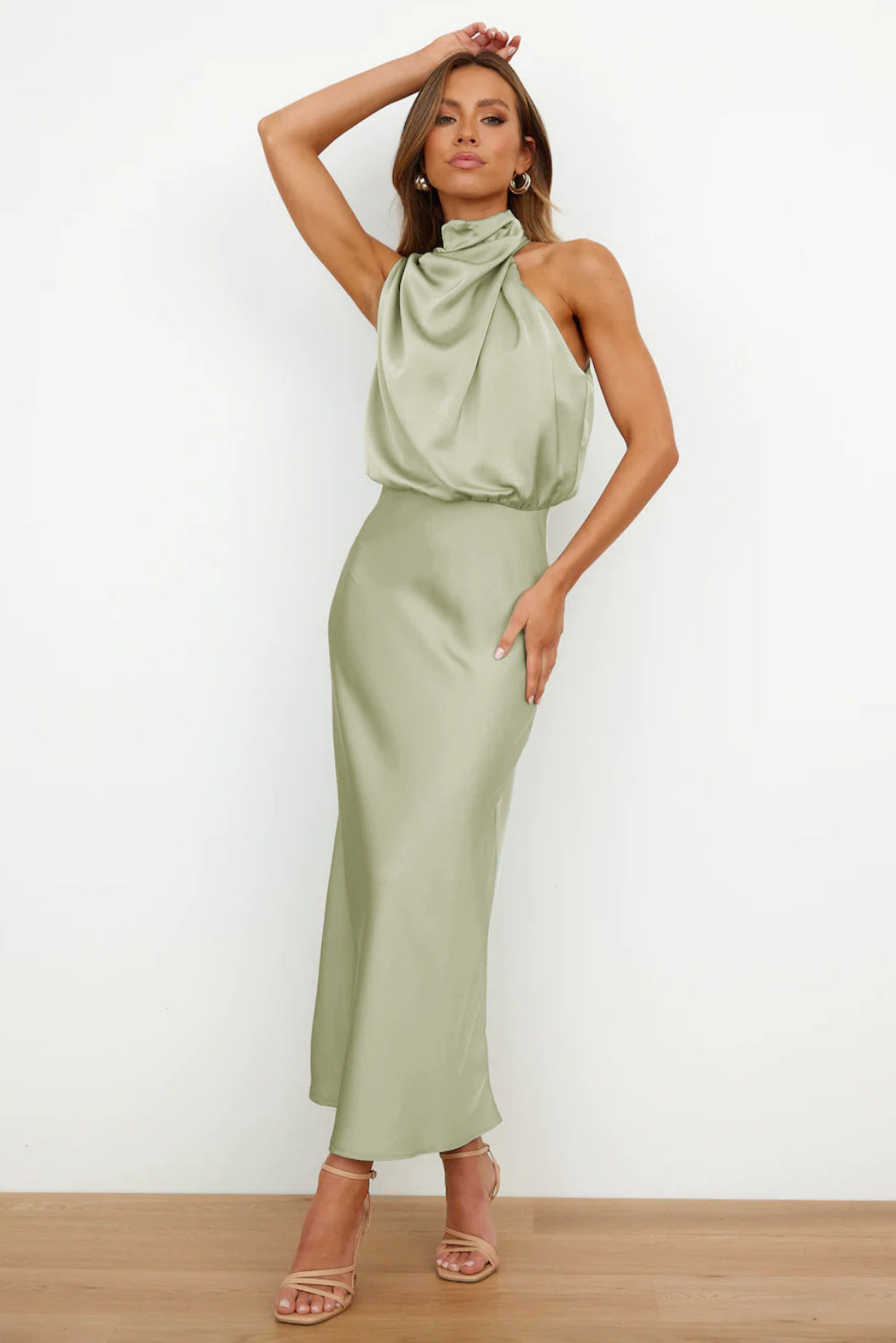 Violette™ | Halter Neck Midi Dress