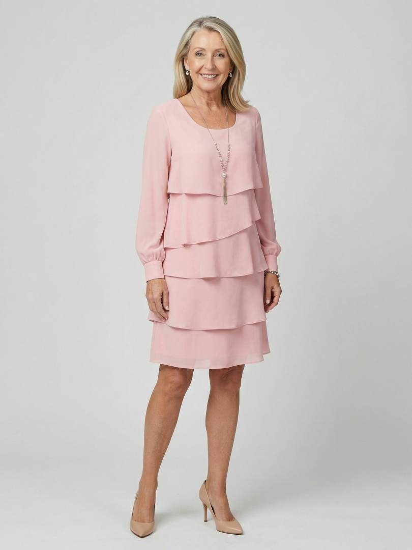Mia | Clean Layered Knee Length Dress