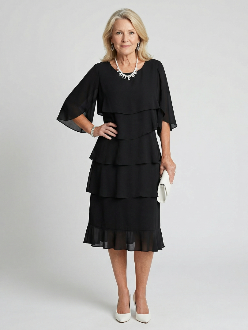 Emma | Layered Tier Midi Dress
