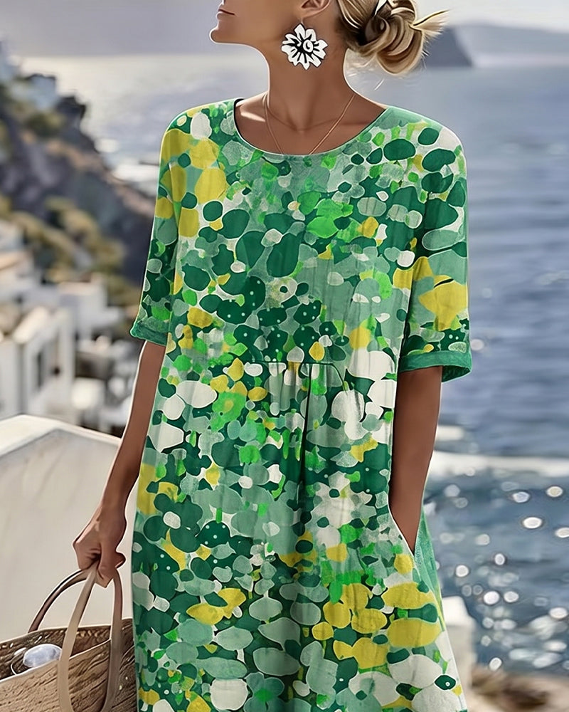 Elowen | Relaxed Floral Print Midi Dress