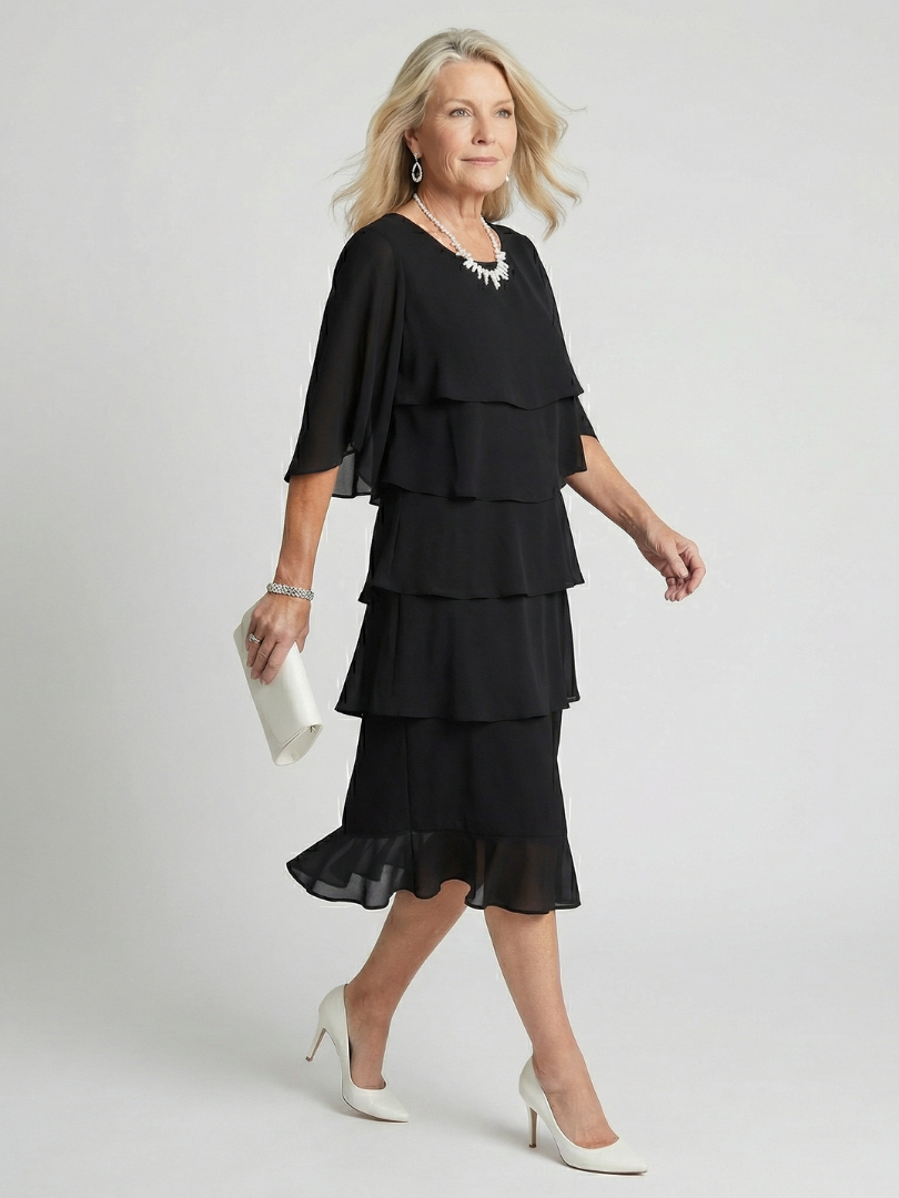 Emma | Layered Tier Midi Dress