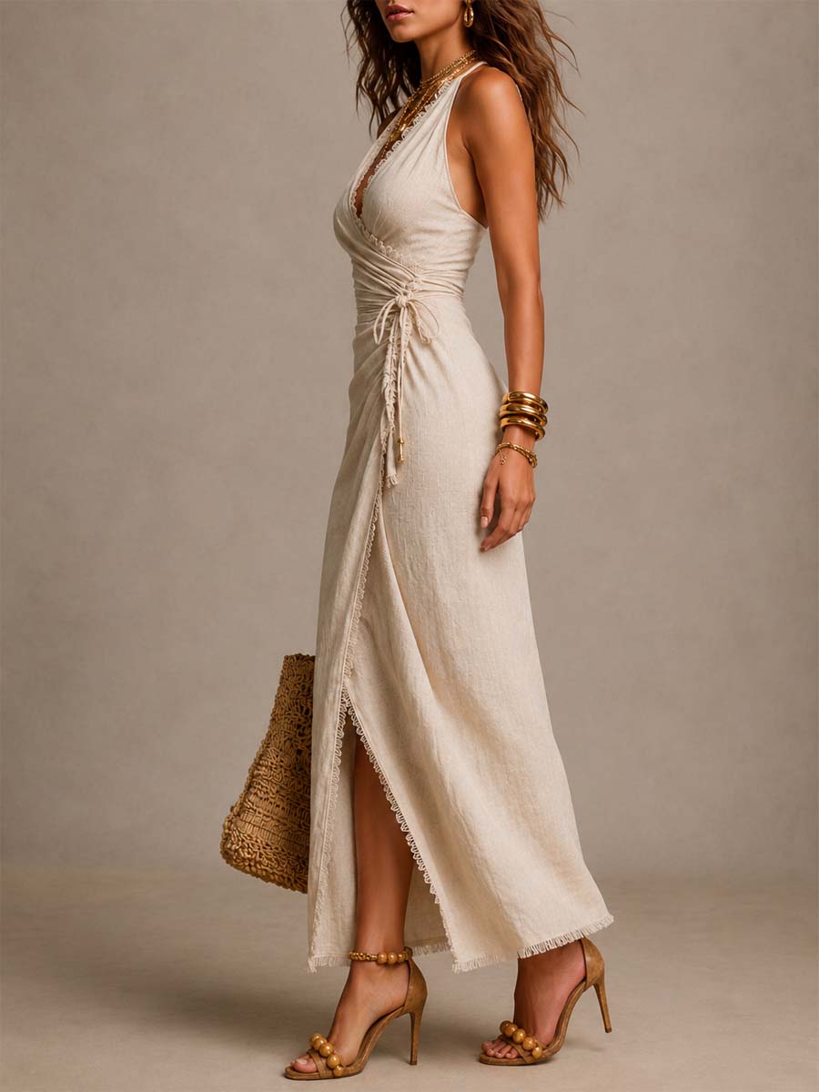 Maeve | Ruched Midi Dress