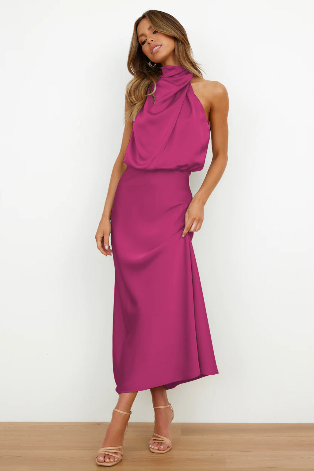 Violette™ | Halter Neck Midi Dress