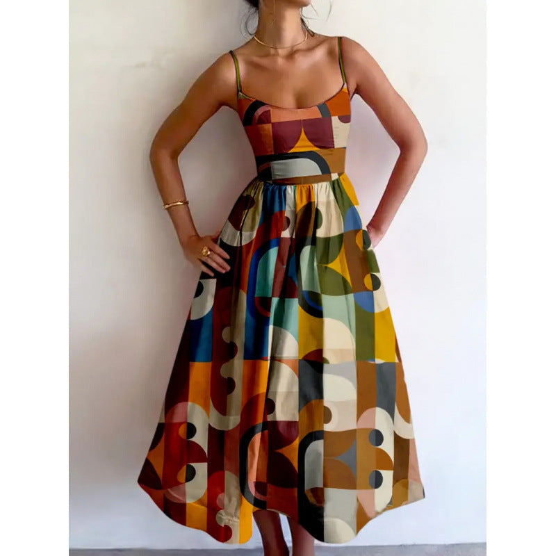 Marcelline | Artistic Muse Printed Midi Dress