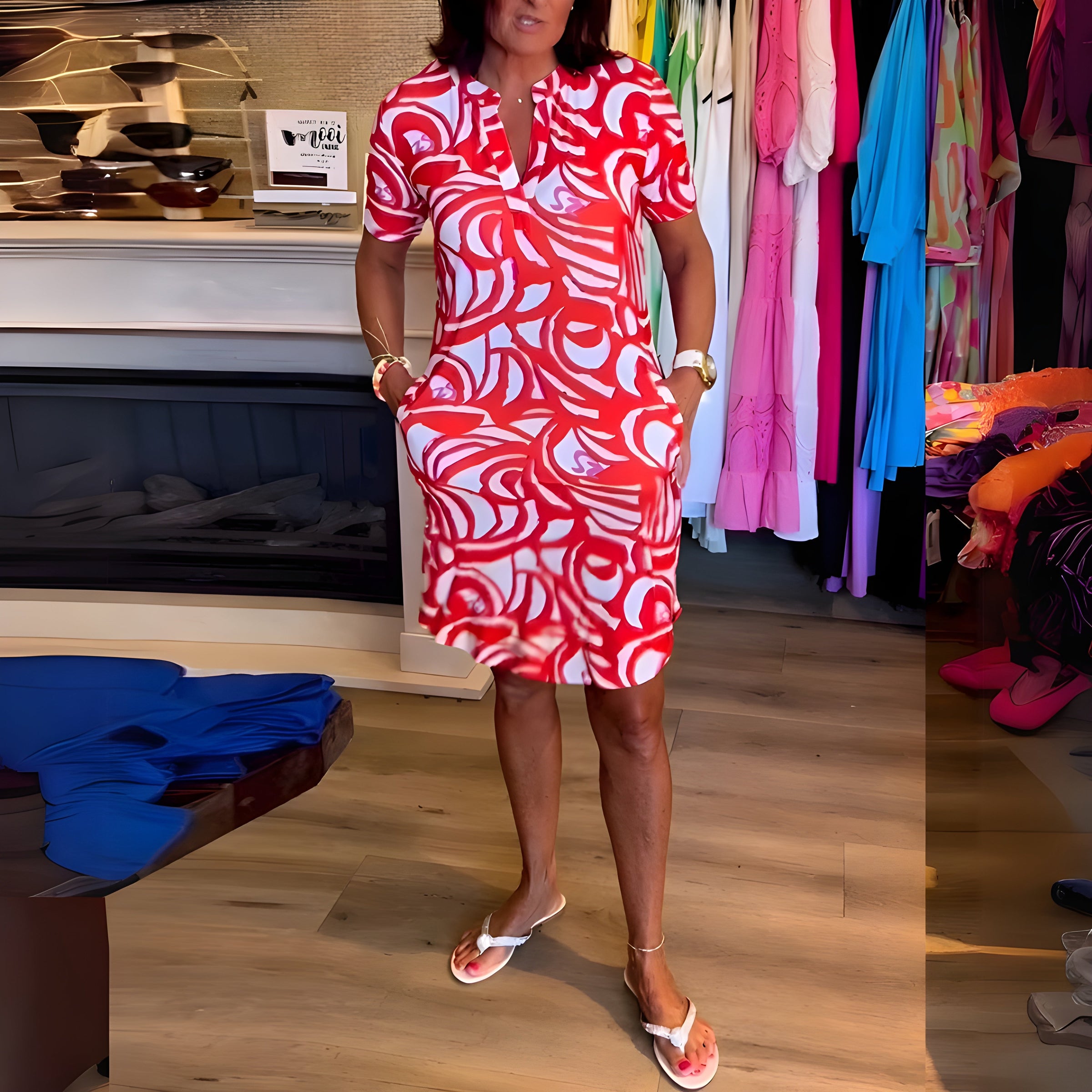 Marije – Dress with Short Sleeves
