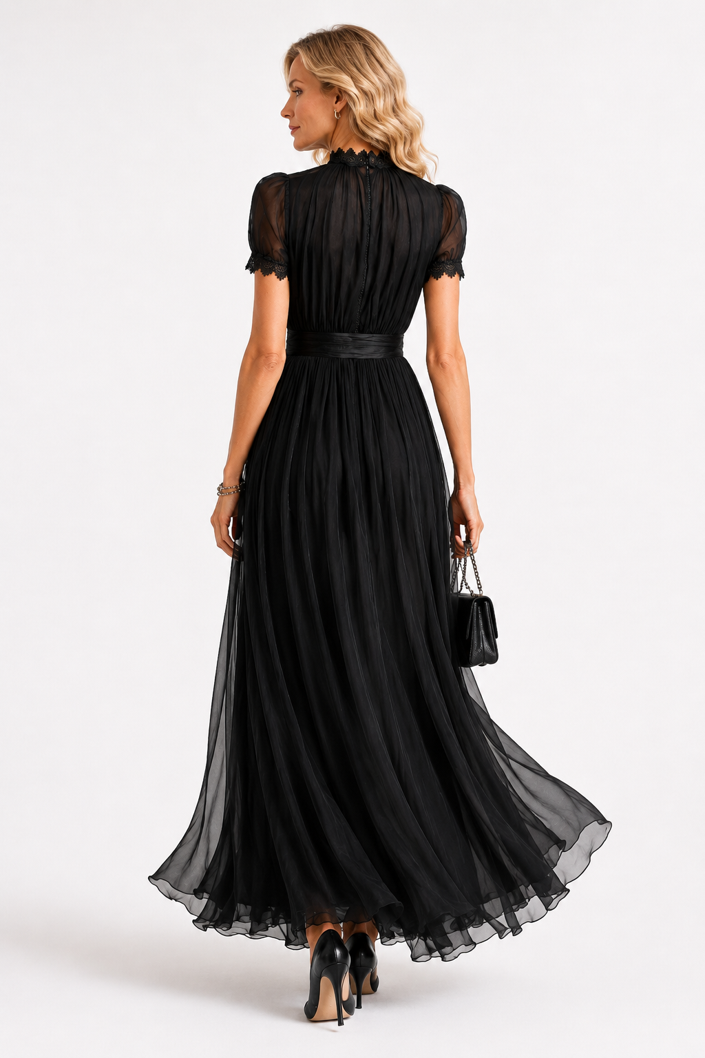 Bailey | Elegant Chiffon Lace Maxi Dress