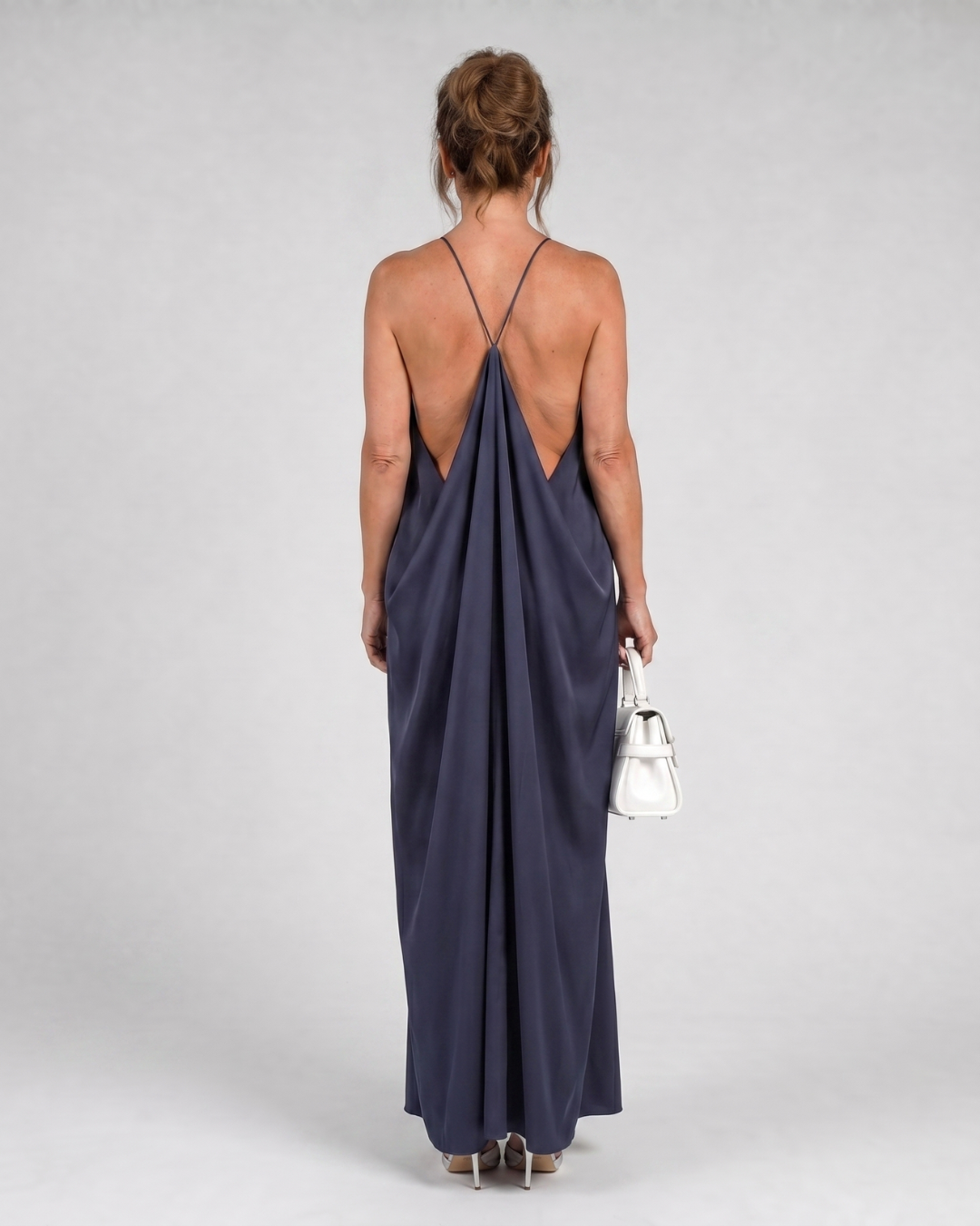 Shotle | Sleeveless Soft Neck Flowing Maxi Dress