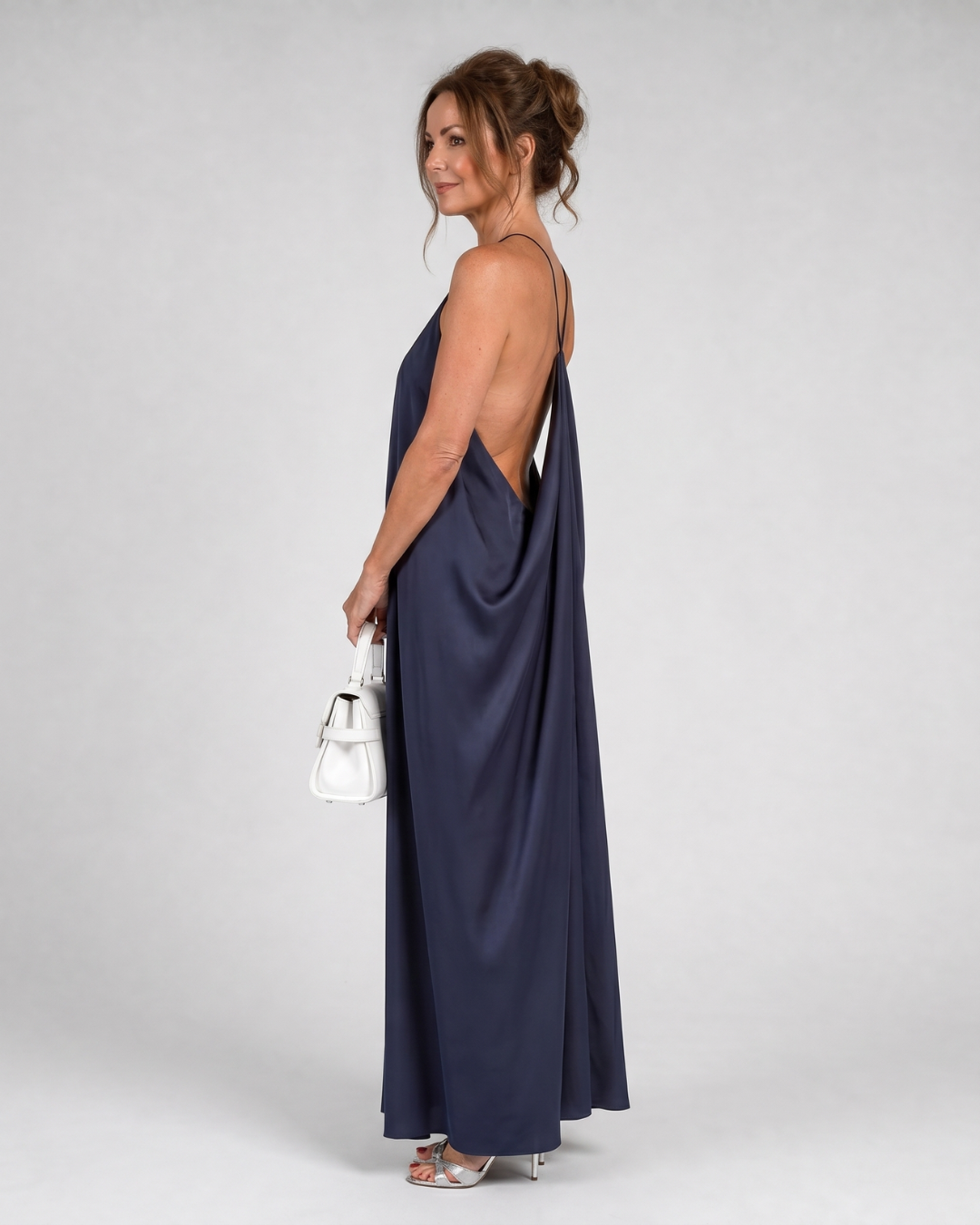 Shotle | Sleeveless Soft Neck Flowing Maxi Dress