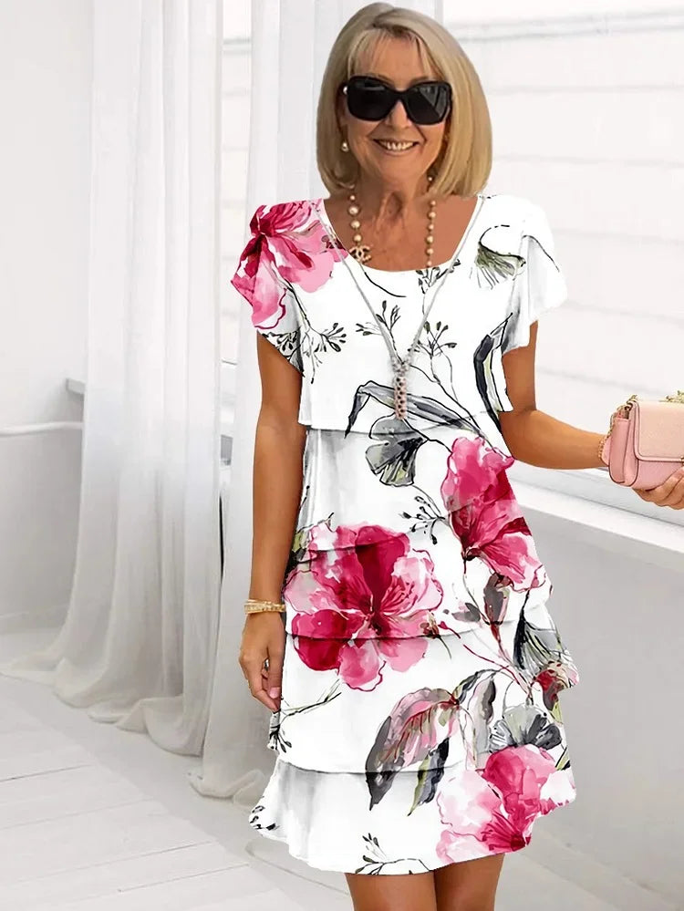 Millicent – Floral Tiered Midi Dress