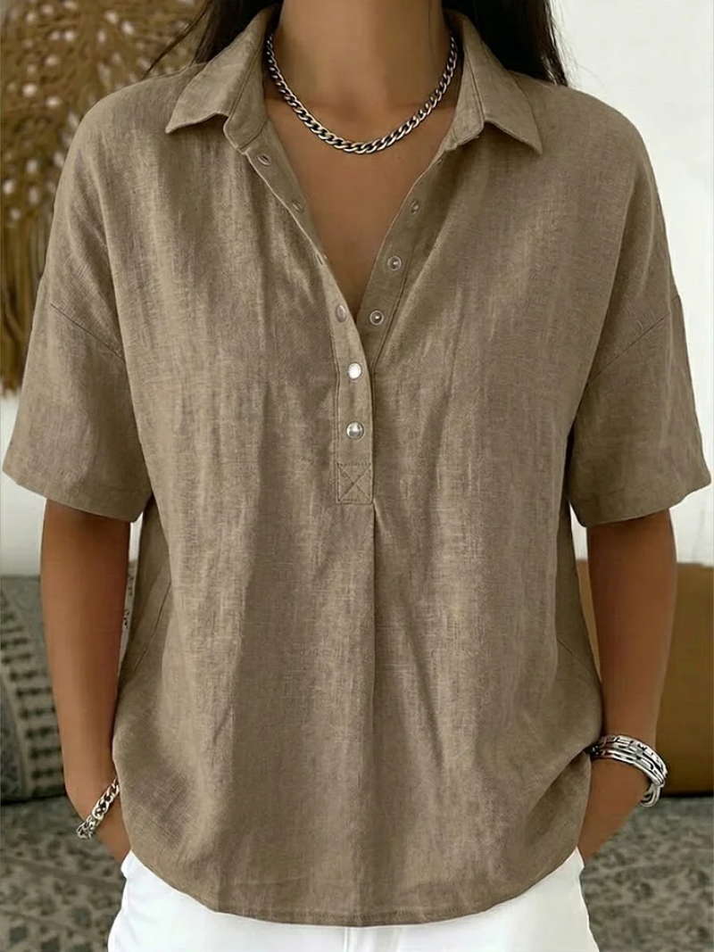 Willow Blouse with Collar and Button