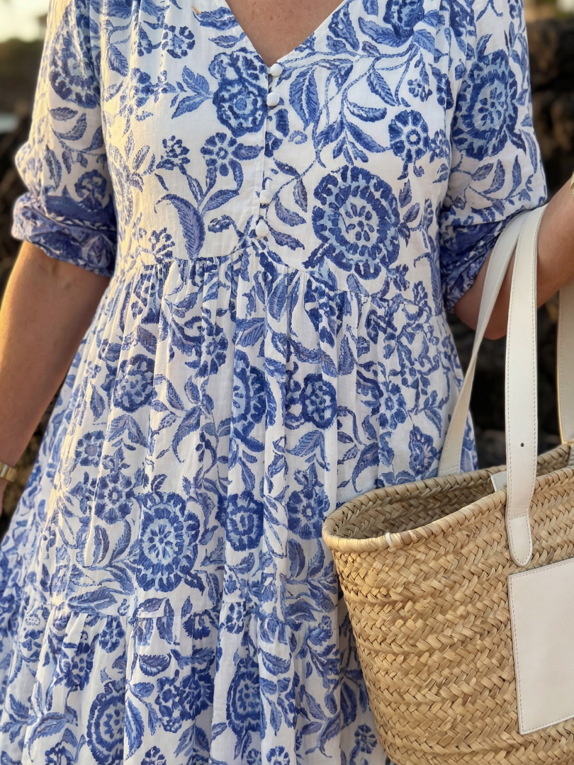 Kaylyn | Porcelain Midi Dress