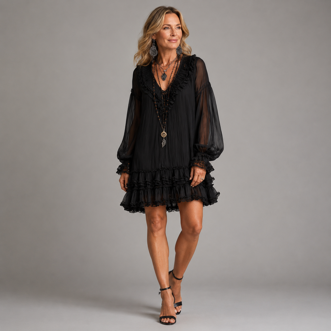 Oriella™ | Ethereal Ruffle Mini Dress