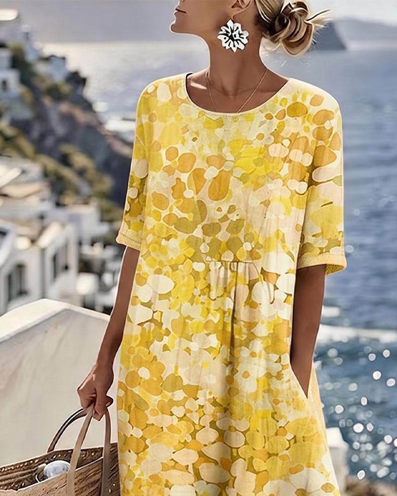 Elowen | Relaxed Floral Print Midi Dress