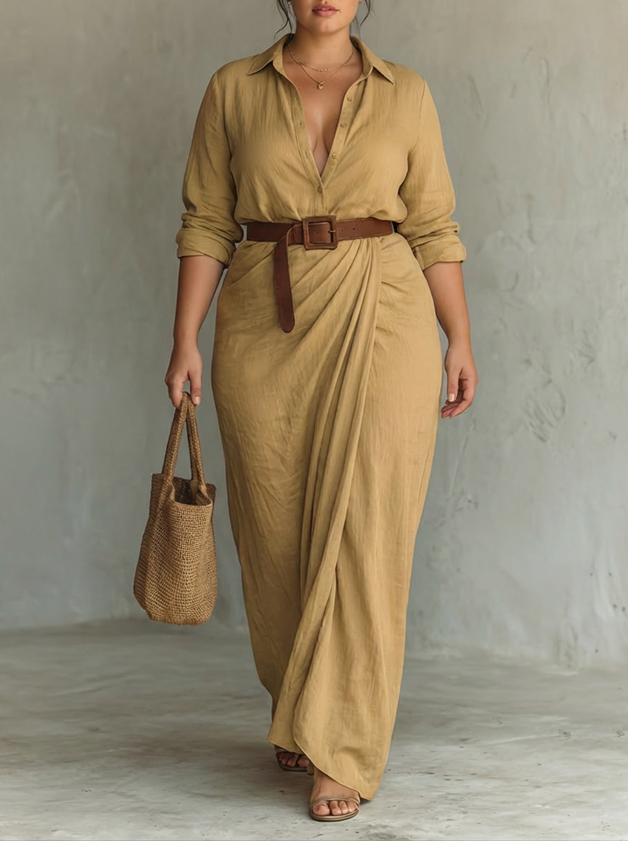 Florence™ | Timeless Belted Maxi Dress