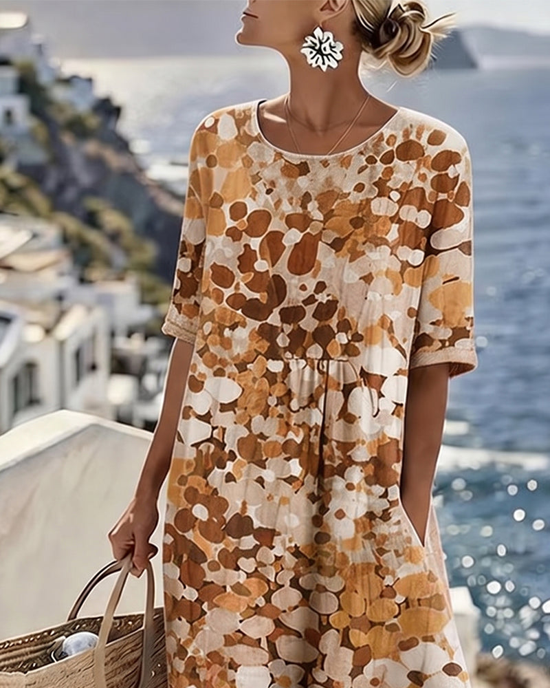 Elowen | Relaxed Floral Print Midi Dress