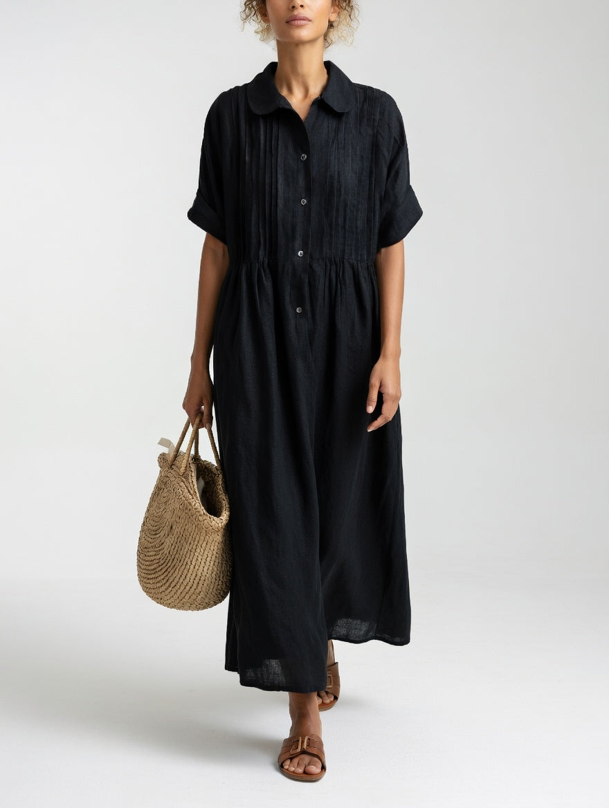 Lysandra™ — Flowing Summer Shirt Dress