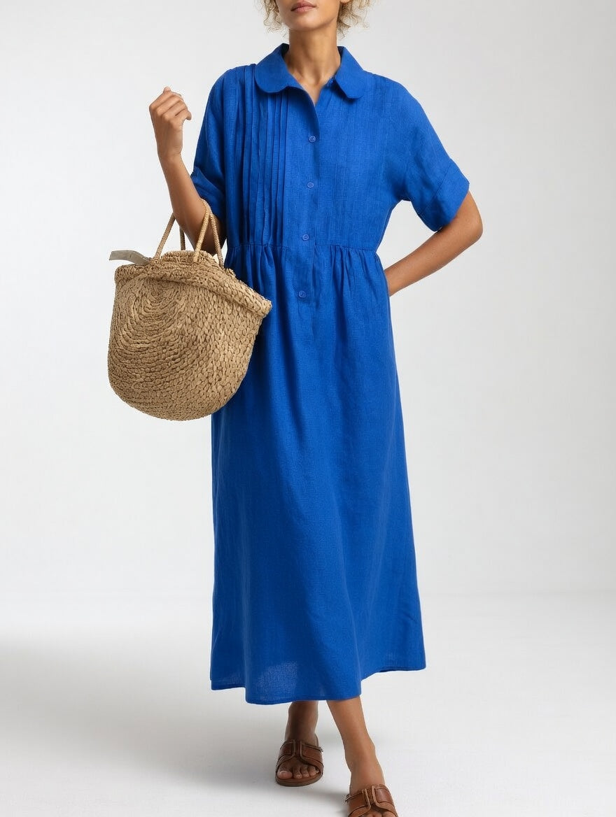 Lysandra™ — Flowing Summer Shirt Dress
