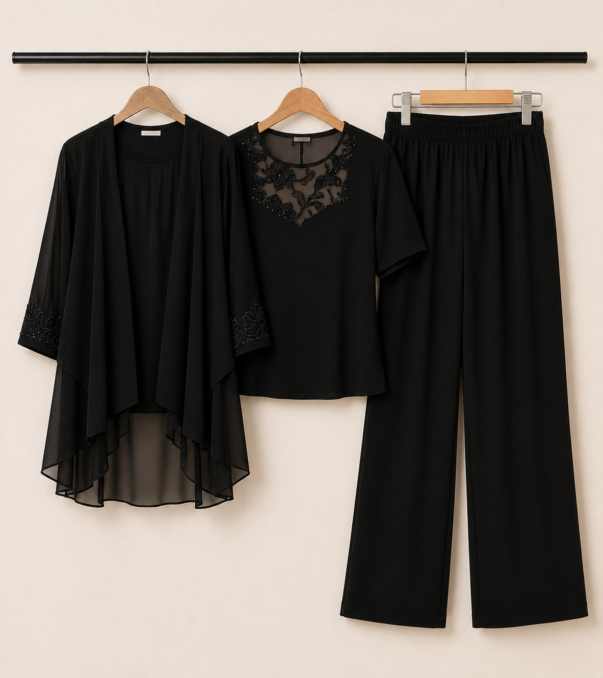 Elise™ | Elegant Lace Three-Piece Pant Set