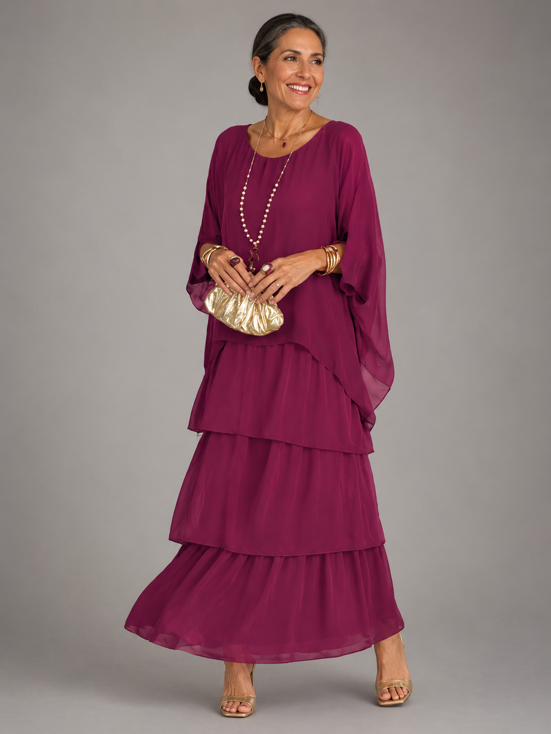 Lara™ | Elegant Tiered Flowing Maxi Dress