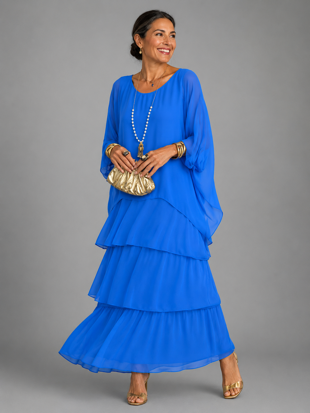 Lara™ | Elegant Tiered Flowing Maxi Dress
