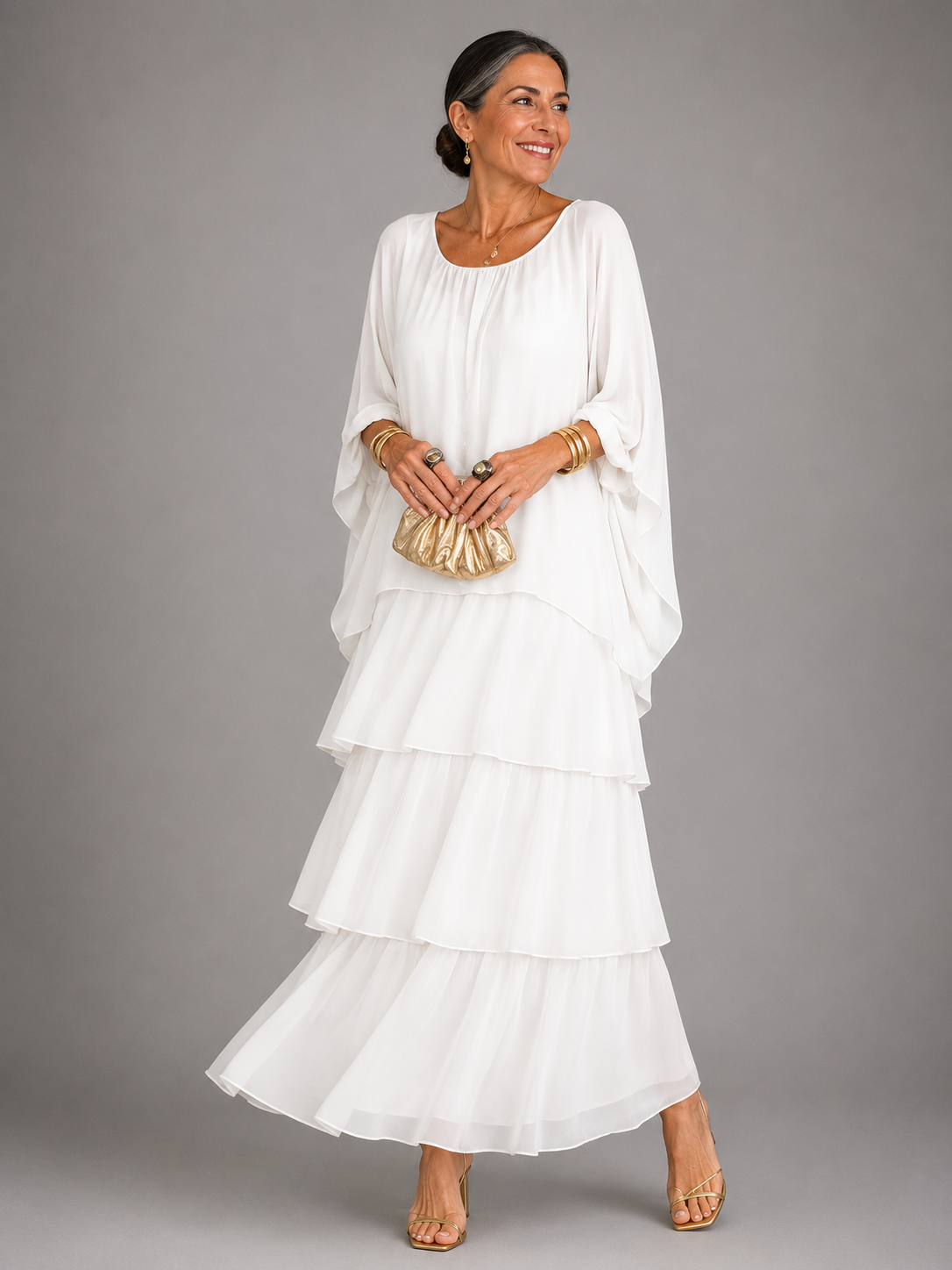 Lara™ | Elegant Tiered Flowing Maxi Dress