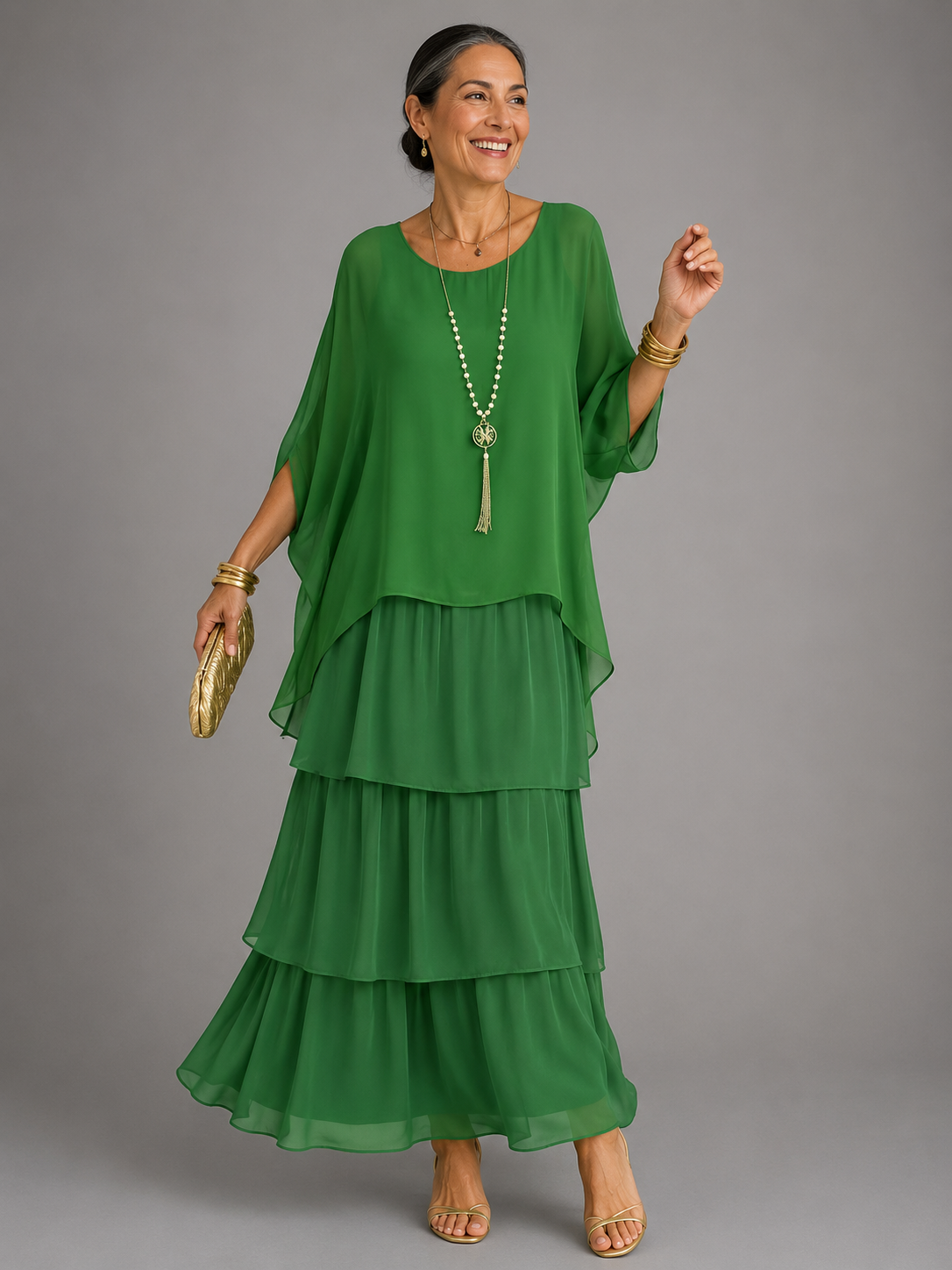 Lara™ | Elegant Tiered Flowing Maxi Dress