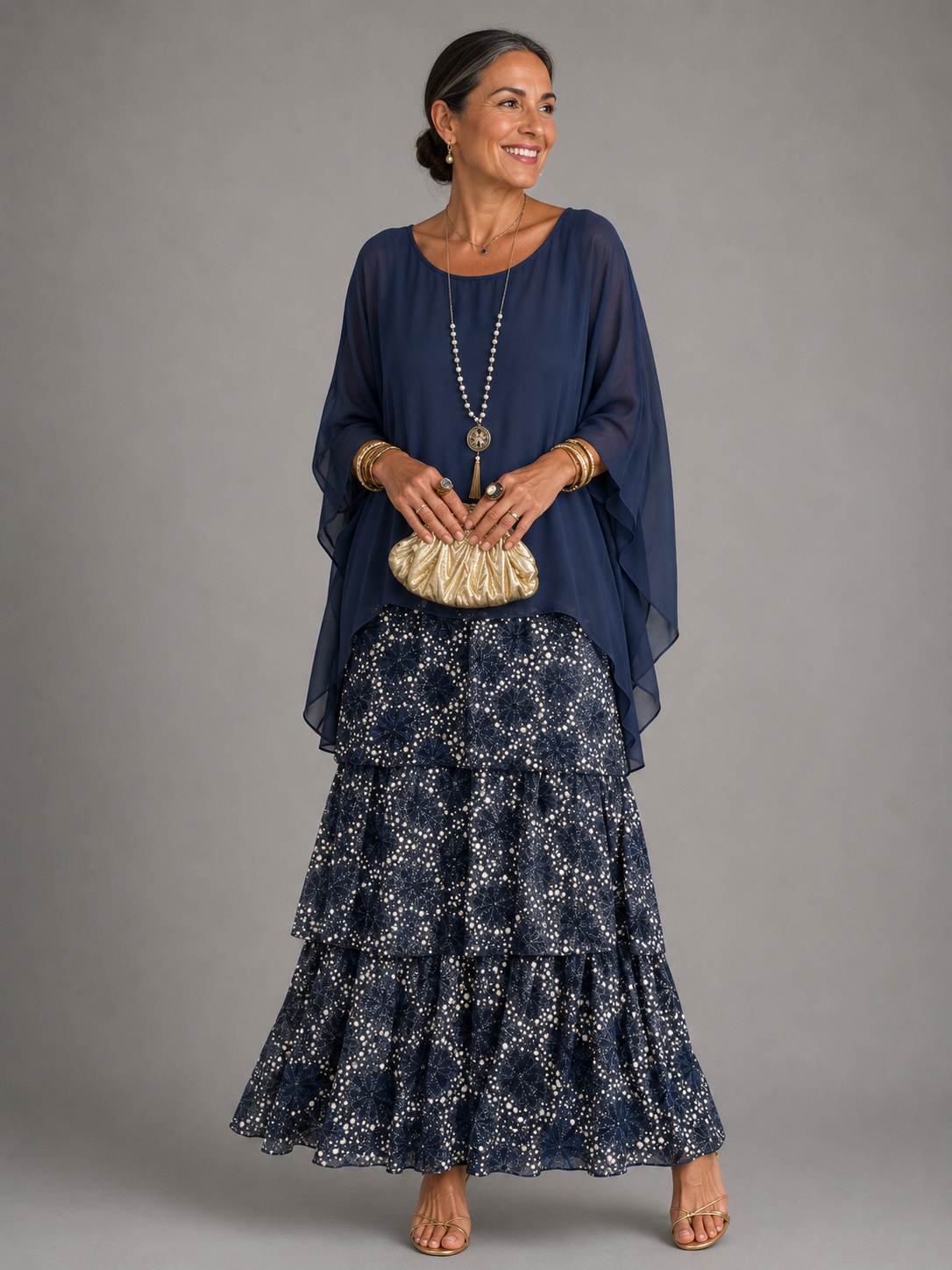 Lara™ | Elegant Tiered Flowing Maxi Dress