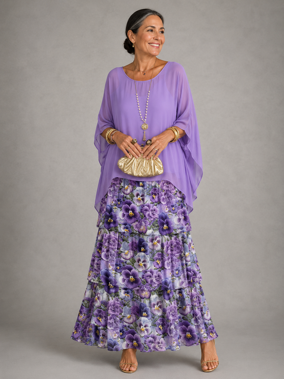 Lara™ | Elegant Tiered Flowing Maxi Dress
