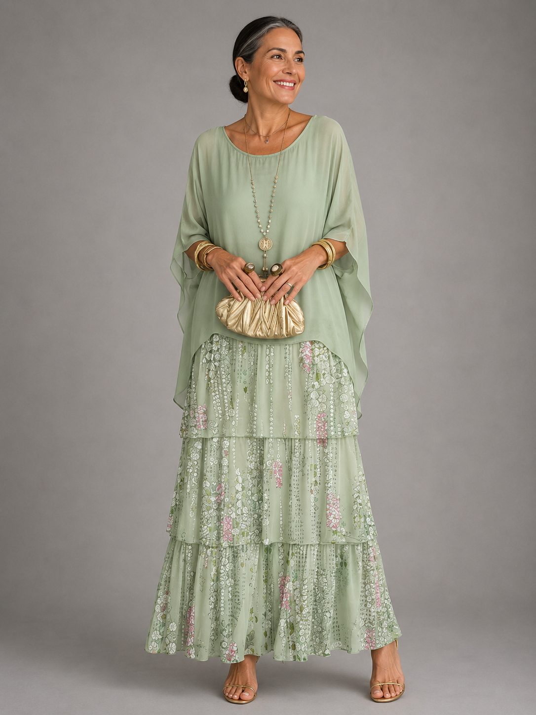 Lara™ | Elegant Tiered Flowing Maxi Dress