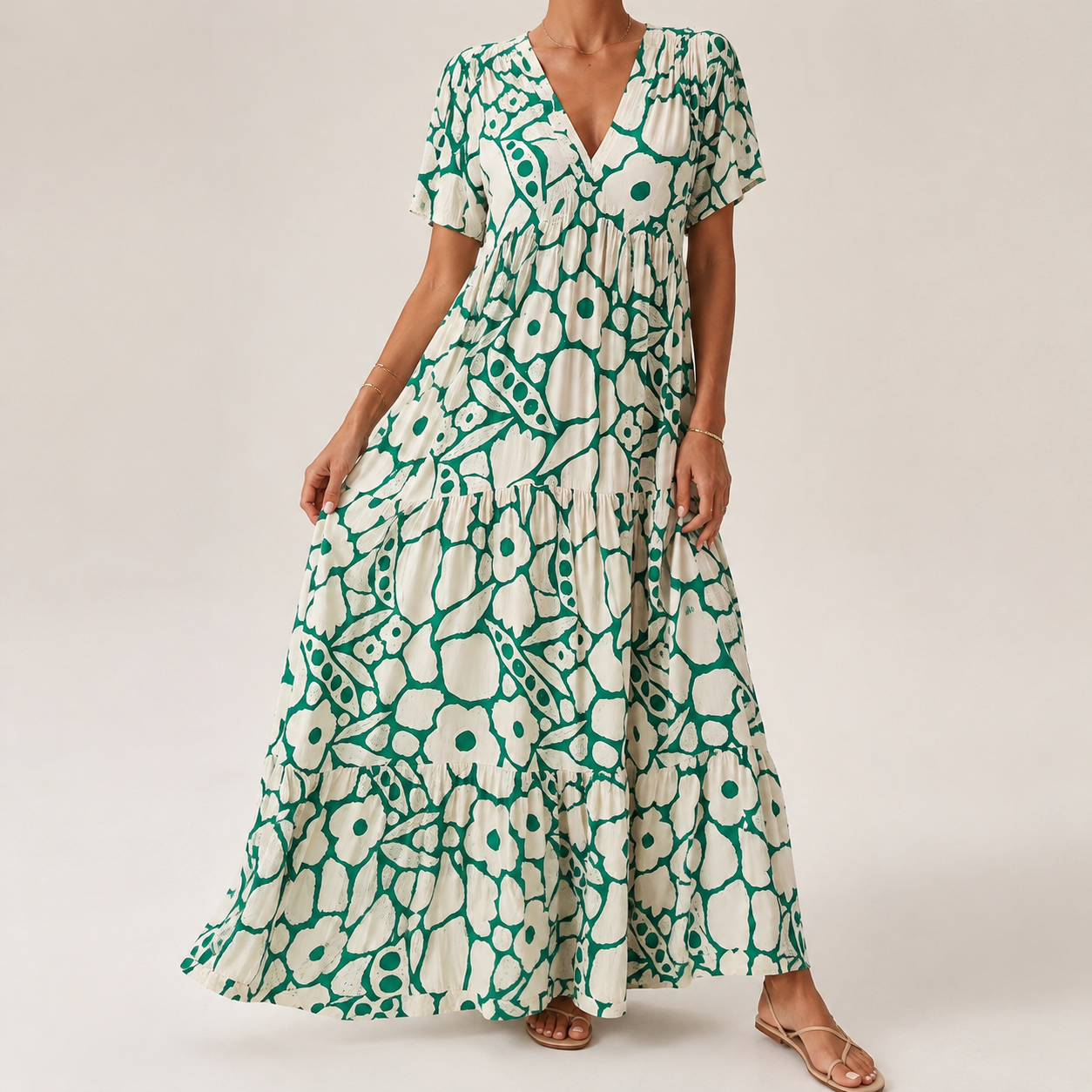 Clara | Elegant Bohemian Tiered Maxi Dress