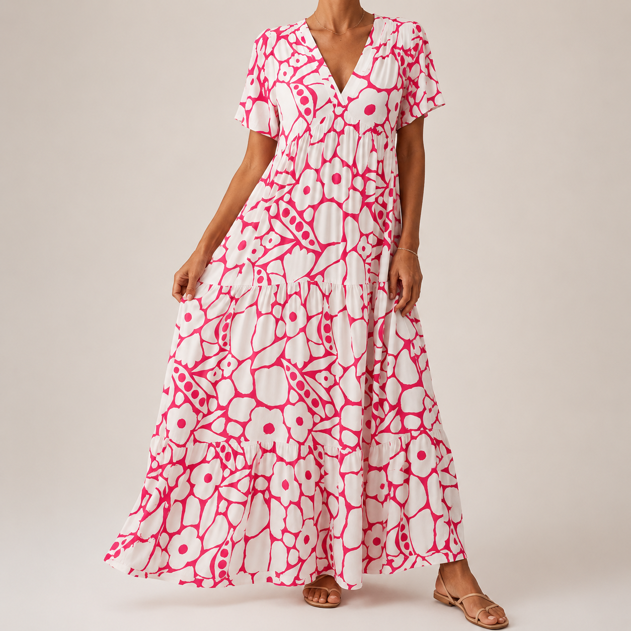 Clara | Elegant Bohemian Tiered Maxi Dress