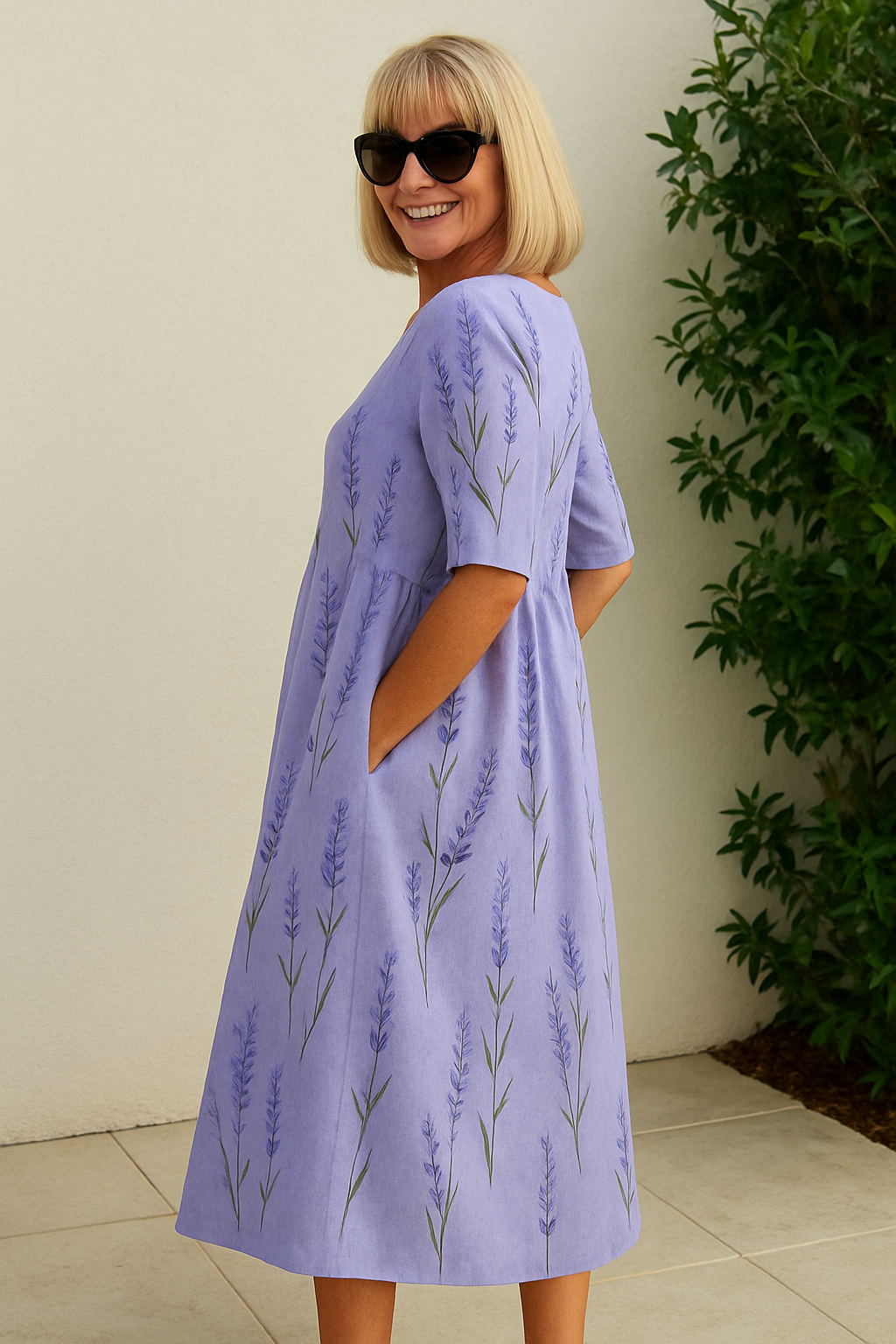 Elize - Relaxed Midi Dress - Effortless Elegance, Everyday Comfort