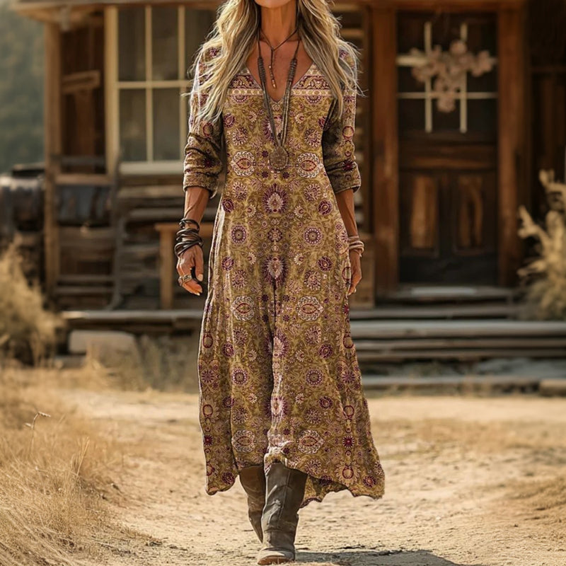 Nicole | Relaxed Bohemian Style Maxi Dress