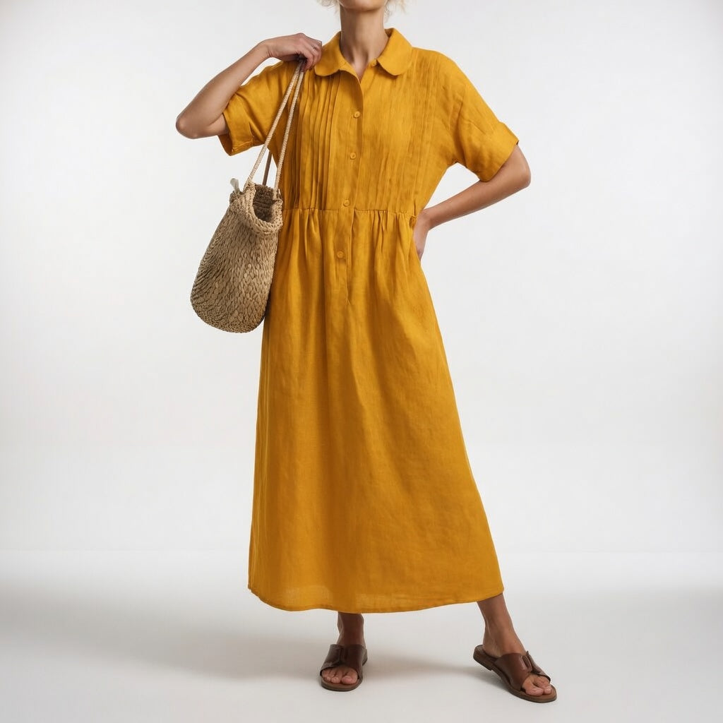 Lysandra™ — Flowing Summer Shirt Dress