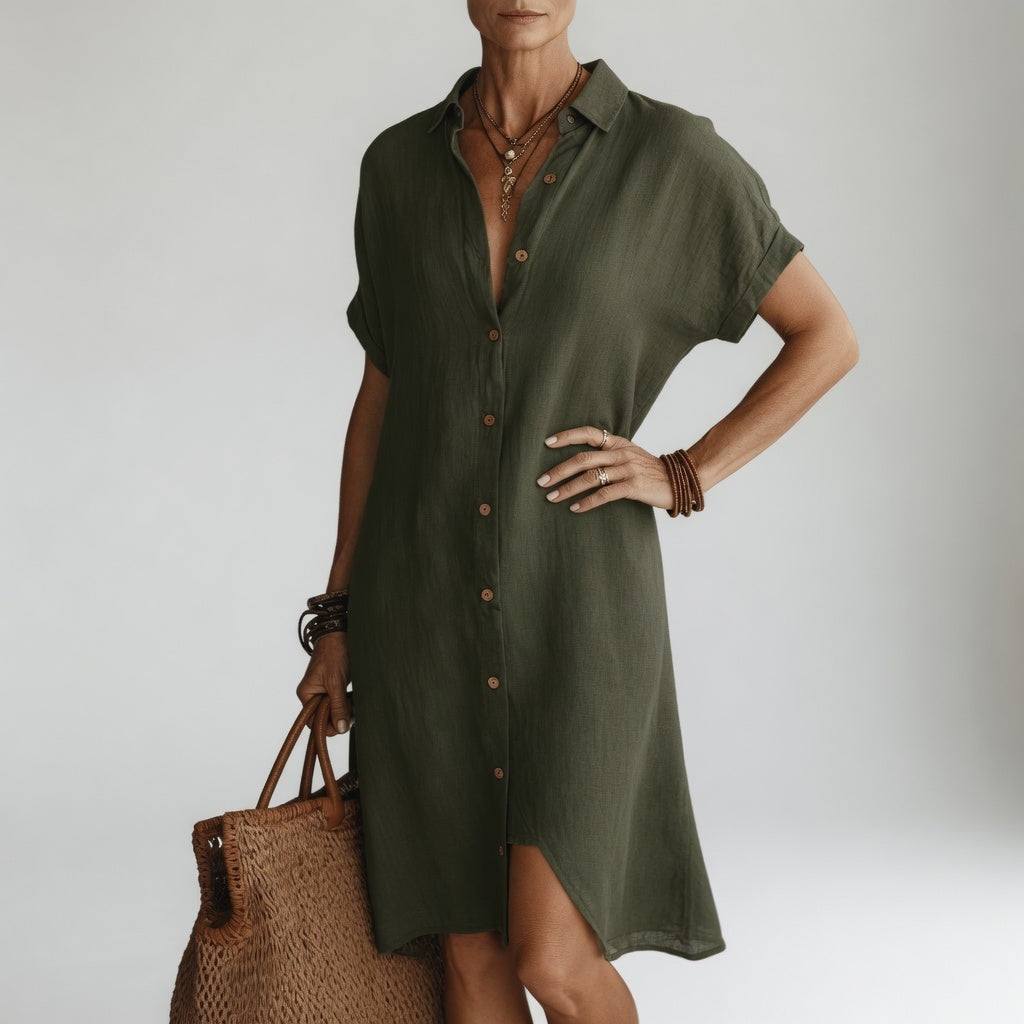 Evangeline | Midi Shirt Dress