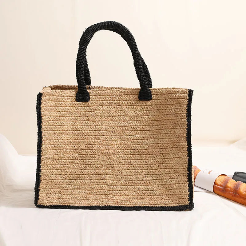 Saskia™ – French Raffia Square Bag