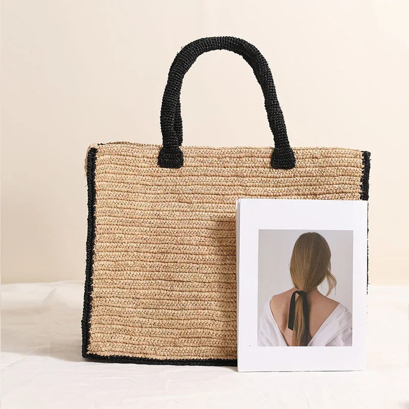 Saskia™ – French Raffia Square Bag