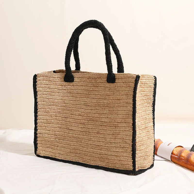 Saskia™ – French Raffia Square Bag
