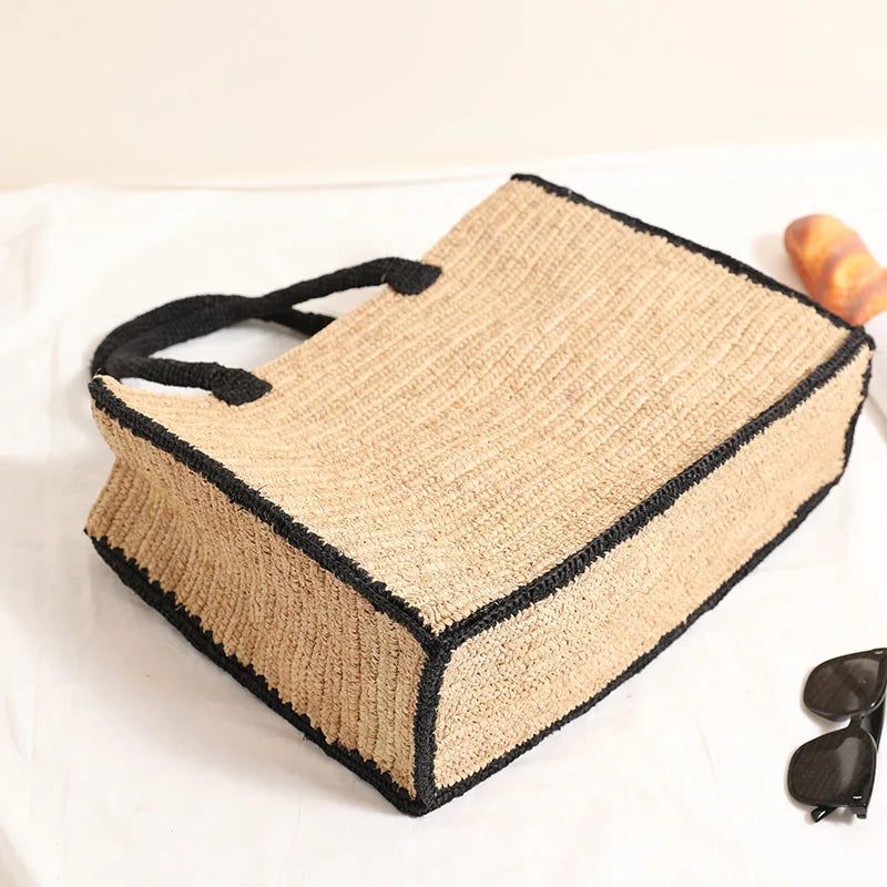 Saskia™ – French Raffia Square Bag