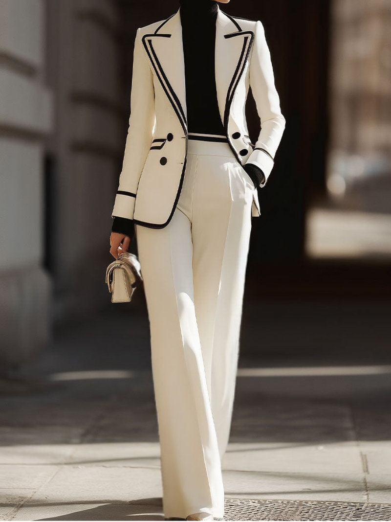 Kaushini | Wide Leg Two-Piece Suit