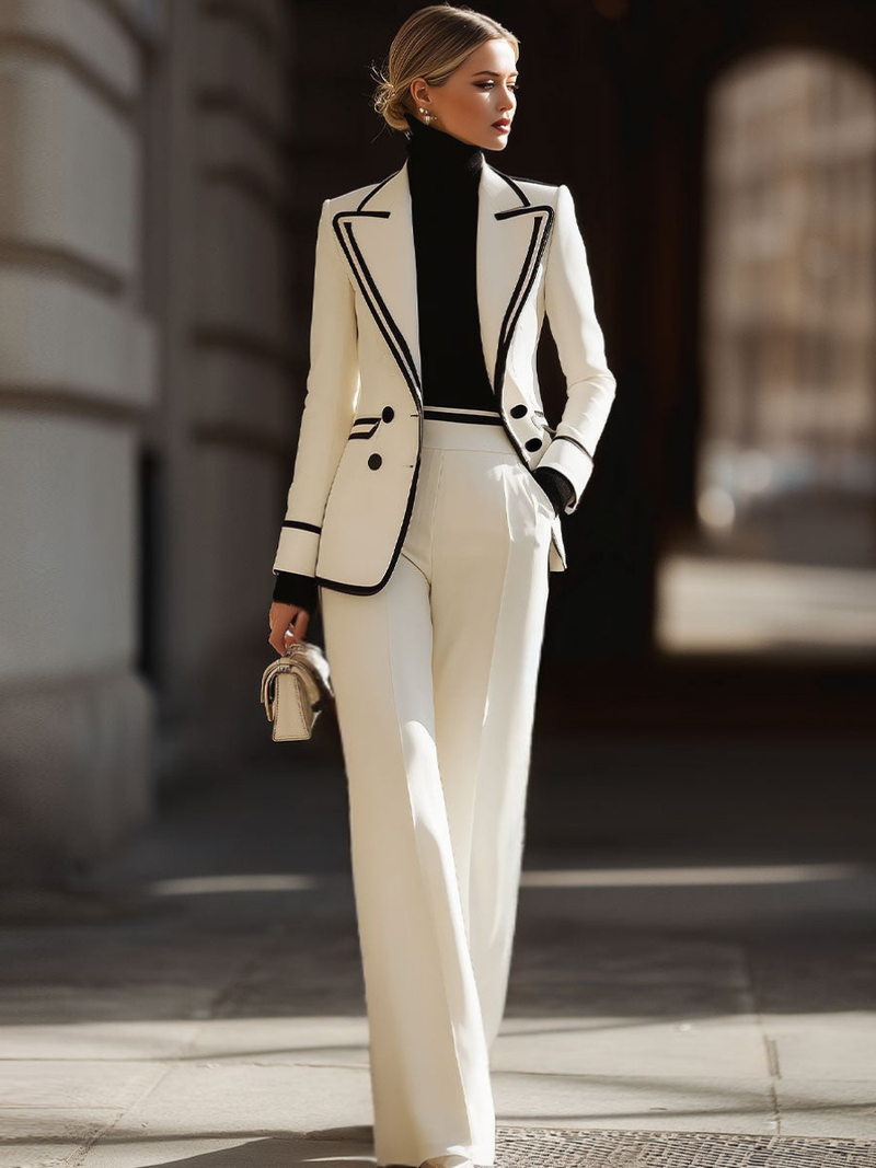 Kaushini | Wide Leg Two-Piece Suit