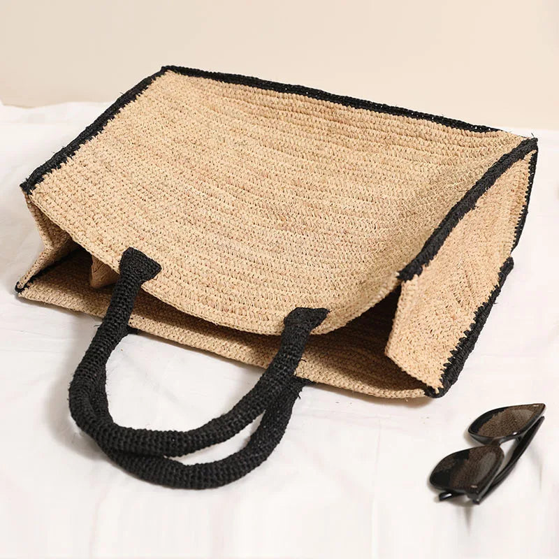 Saskia™ – French Raffia Square Bag