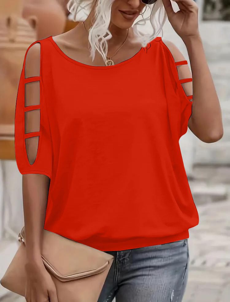 Adel Off-the-Shoulder Top with Cut-Out Details