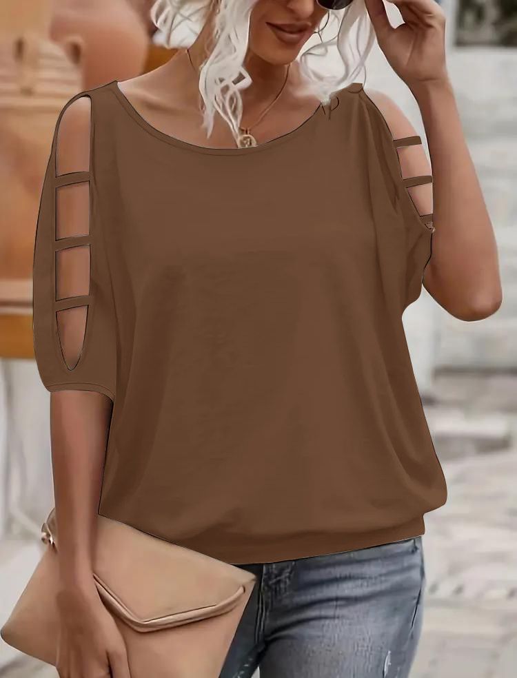 Adel Off-the-Shoulder Top with Cut-Out Details