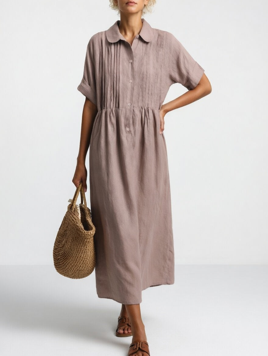 Lysandra™ — Flowing Summer Shirt Dress