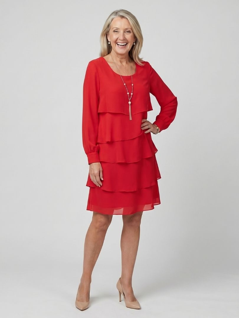 Mia | Clean Layered Knee Length Dress