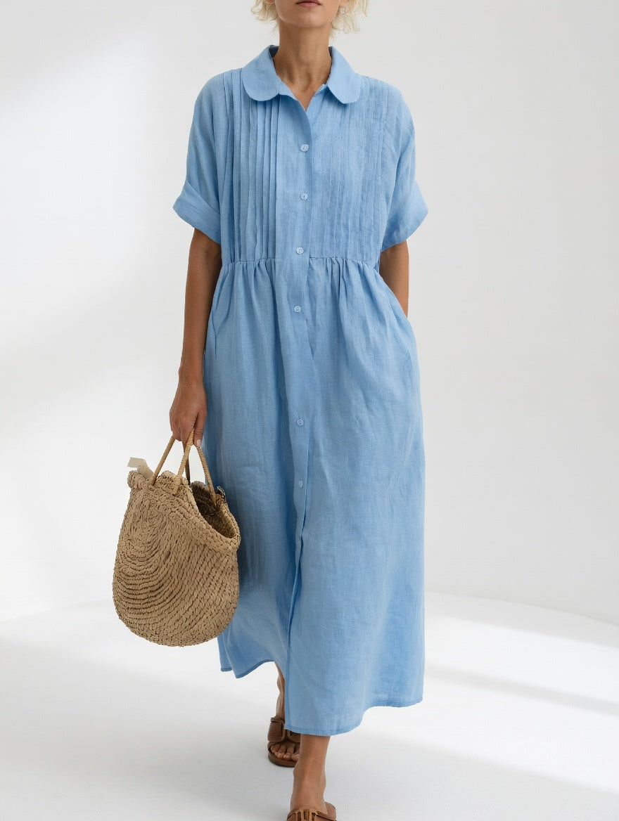 Lysandra™ — Flowing Summer Shirt Dress