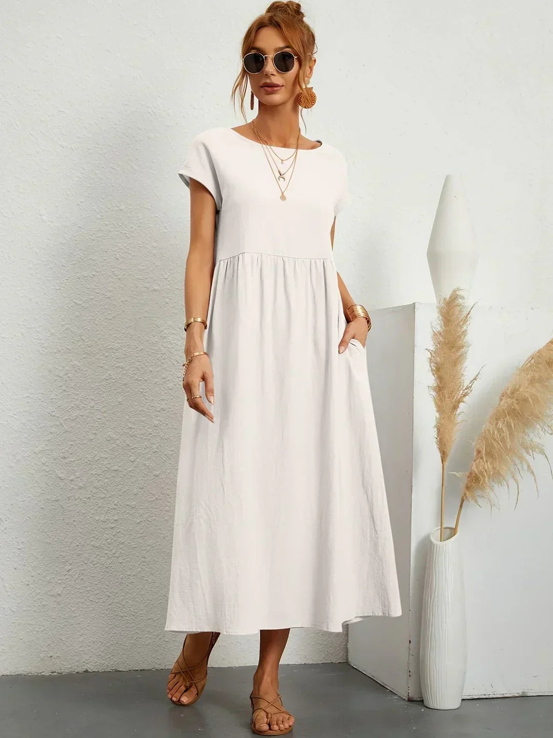 Gabrielle™ — Elegant Flowing Midi Dress