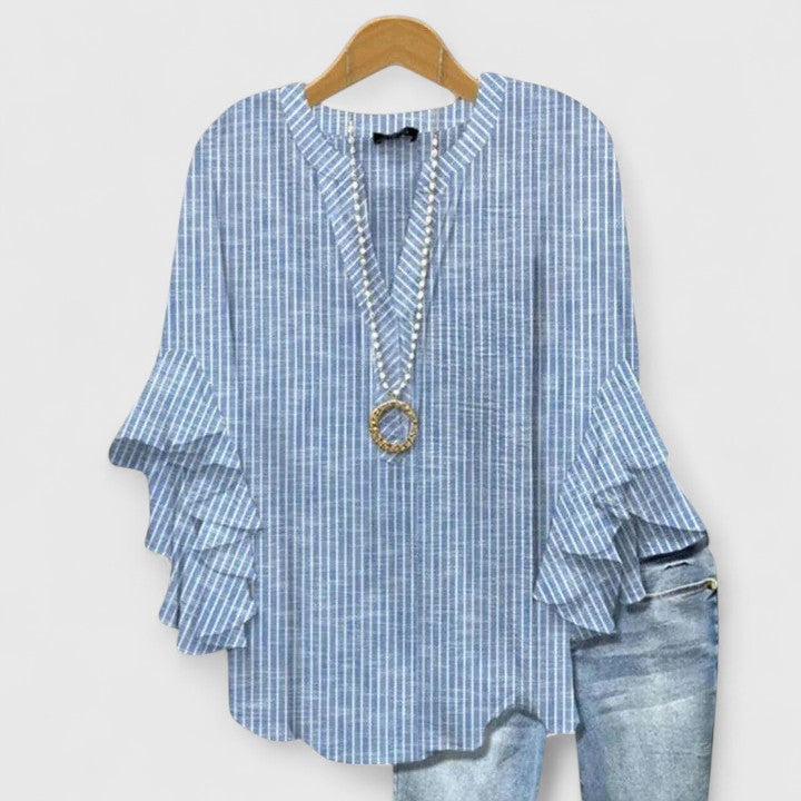 Aurelia – Ruffle Sleeve Statement Blouse