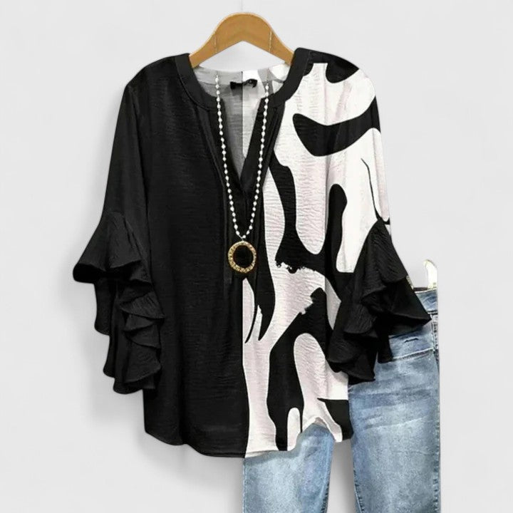 Aurelia – Ruffle Sleeve Statement Blouse